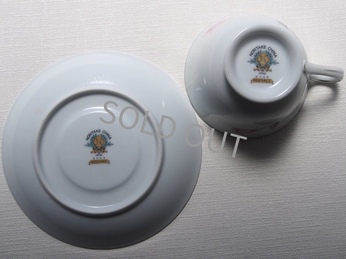 画像13: ノリタケ カップ＆ソーサー rosemarie (13)