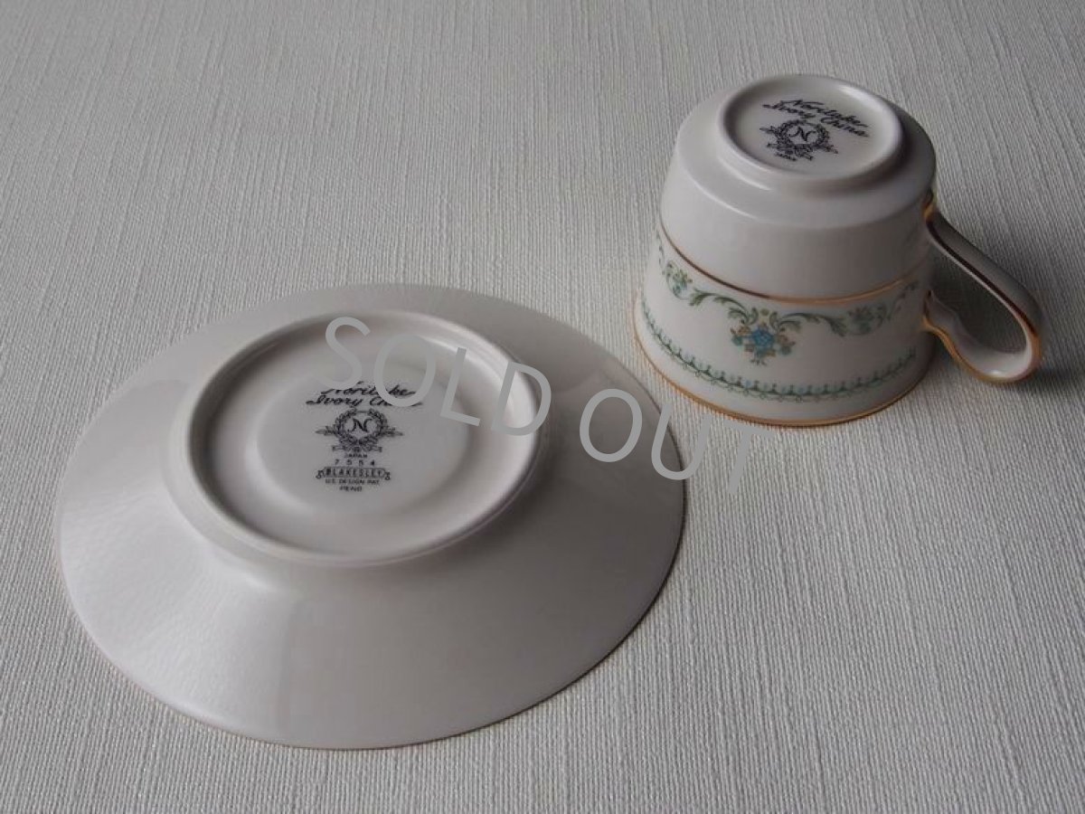 画像10: ノリタケ アイボリーチャイナ Blakesley デミタスカップ＆ソーサー (10)