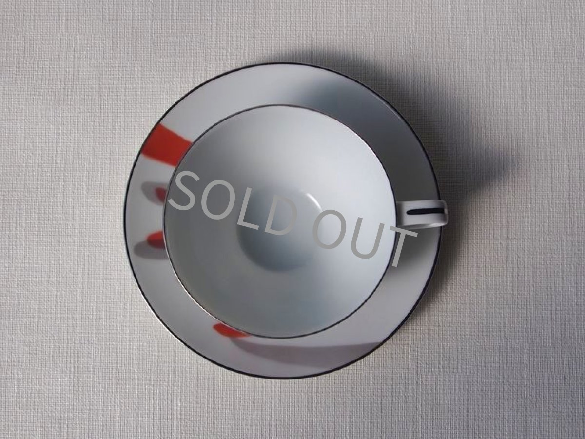 画像8: プレミアノリタケ　兼用カップ＆ソーサー レトロモダン 銀彩  (8)