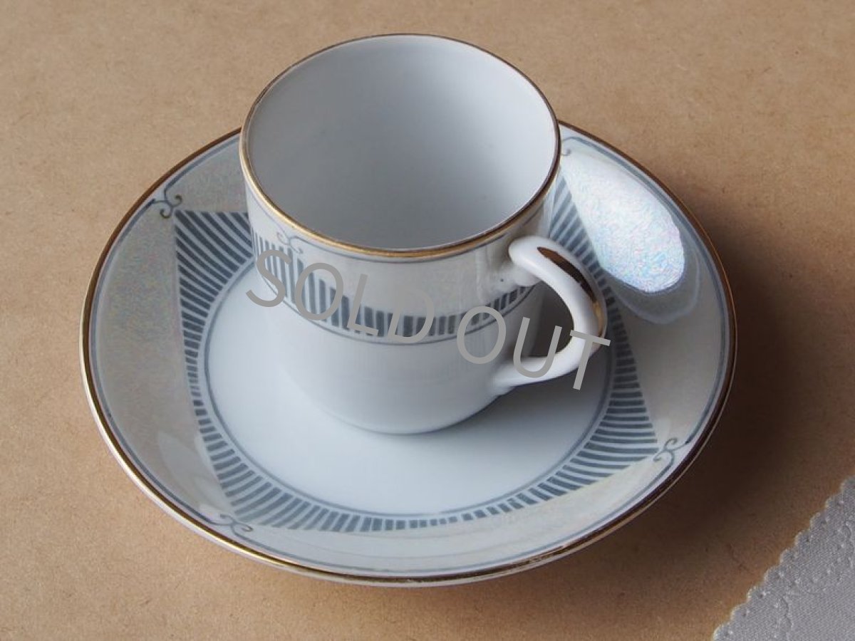 画像5: ノリタケ ヤジロベー印　デミタスカップ&ソーサー　ラスター彩 戦前 (5)