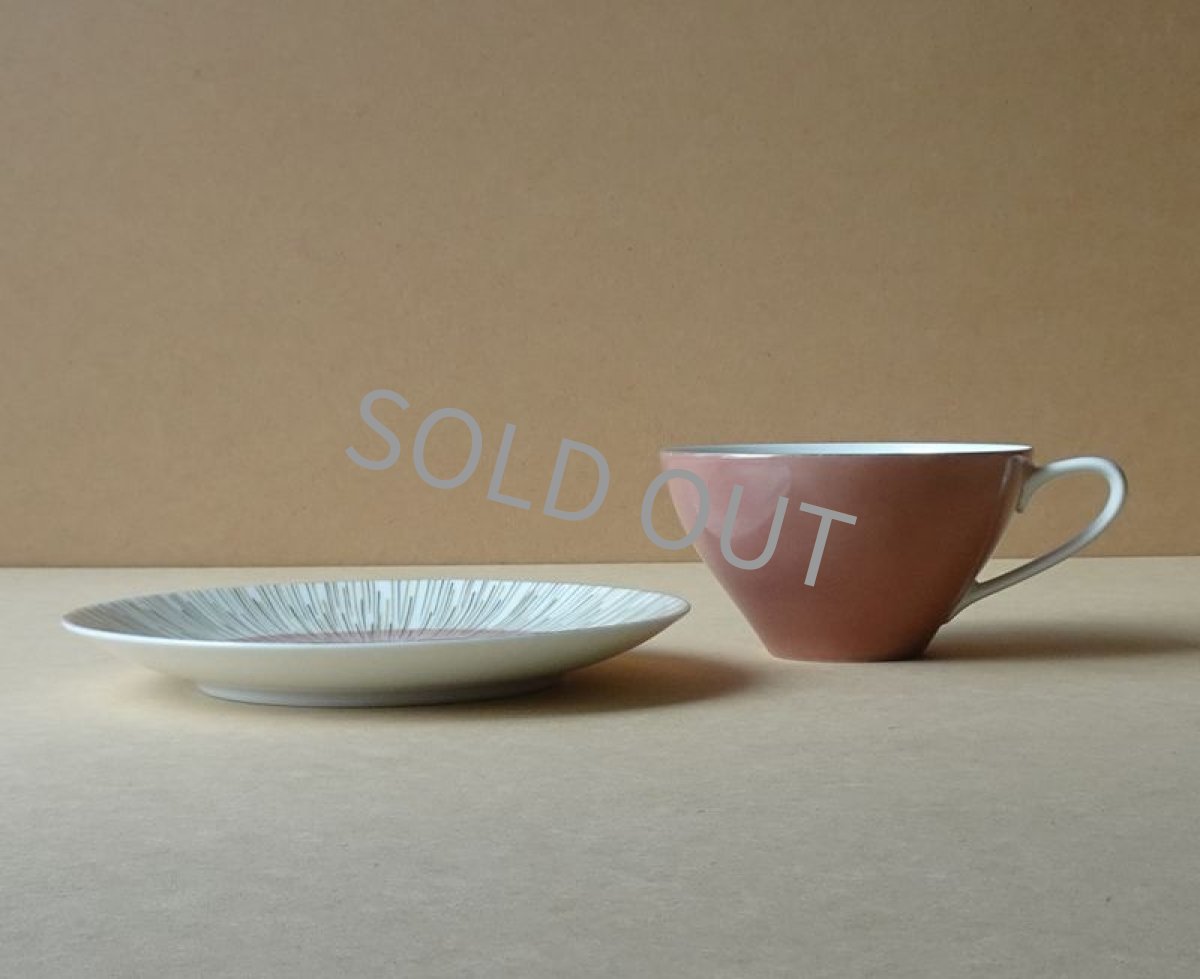 画像10: プレミアノリタケ　兼用カップ＆ソーサー ピンク 1960年代 (10)