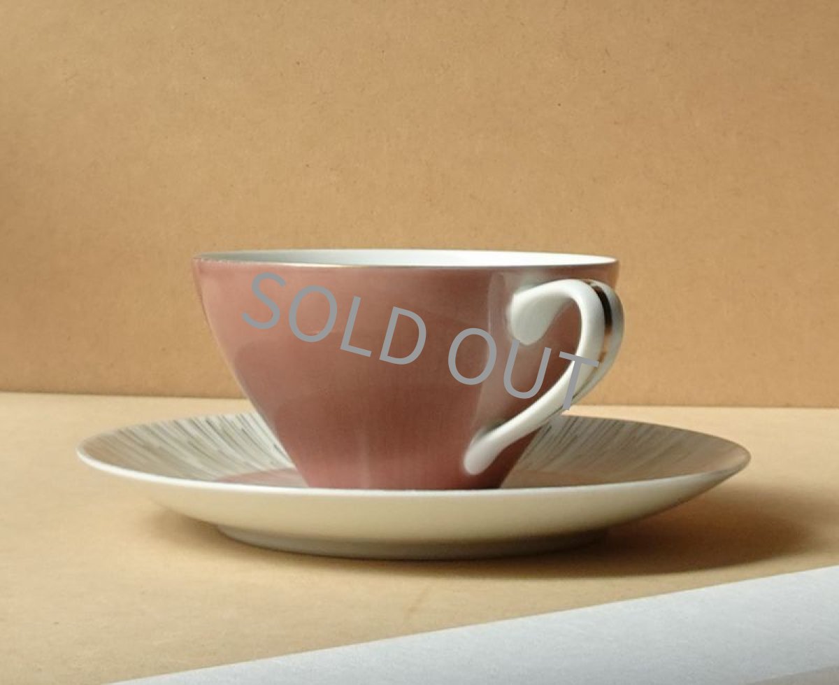 画像3: プレミアノリタケ　兼用カップ＆ソーサー ピンク 1960年代 (3)