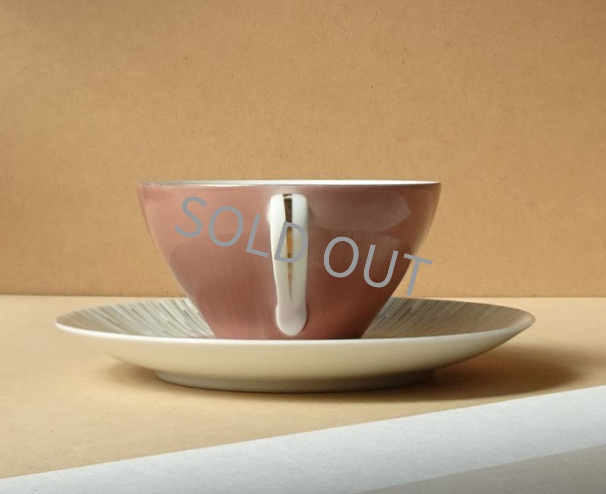 画像4: プレミアノリタケ　兼用カップ＆ソーサー ピンク 1960年代 (4)