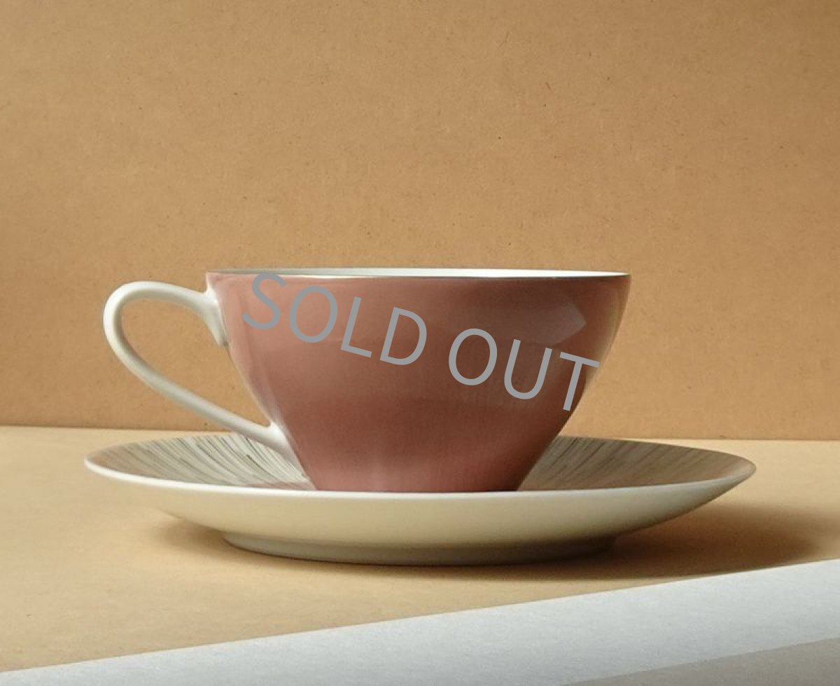 画像5: プレミアノリタケ　兼用カップ＆ソーサー ピンク 1960年代 (5)