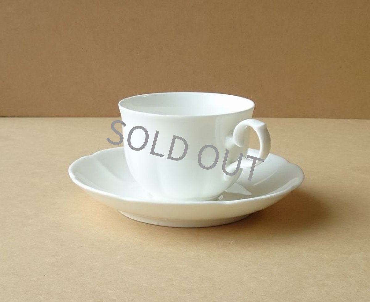 画像2: ノリタケ ボーンチャイナ　カップ＆ソーサー　白  (2)