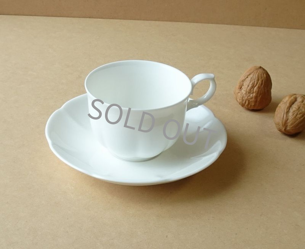 画像5: ノリタケ ボーンチャイナ　カップ＆ソーサー　白  (5)