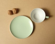 画像12: ノリタケ 東洋陶器　カップ＆ソーサー ミントグリーン 若草色 金彩 1950's (12)