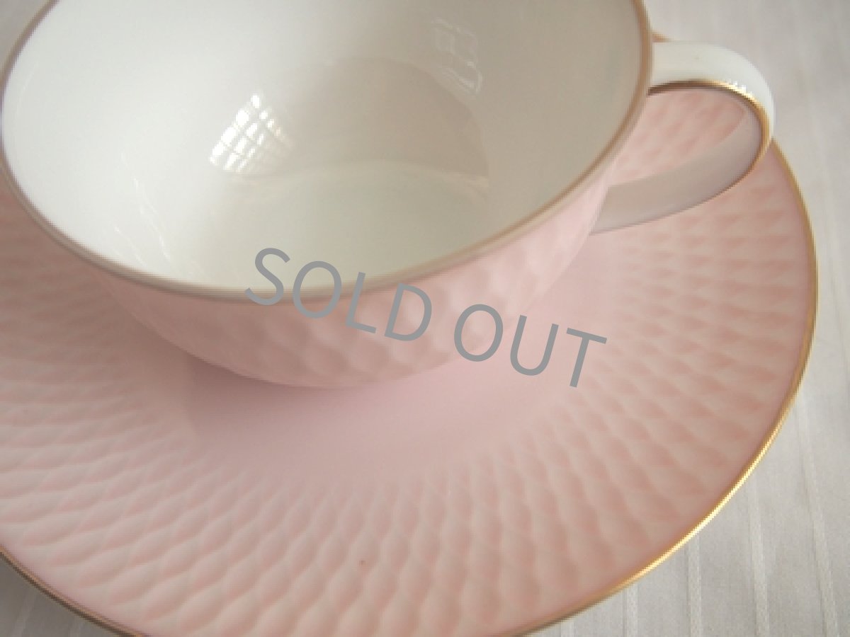 画像6: ノリタケ ダイヤモンドコレクション C&S　金彩ピンク 薄地エンボス (6)