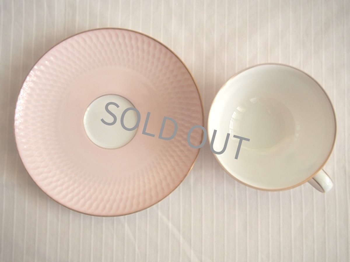 画像2: ノリタケ ダイヤモンドコレクション C&S　金彩ピンク 薄地エンボス (2)