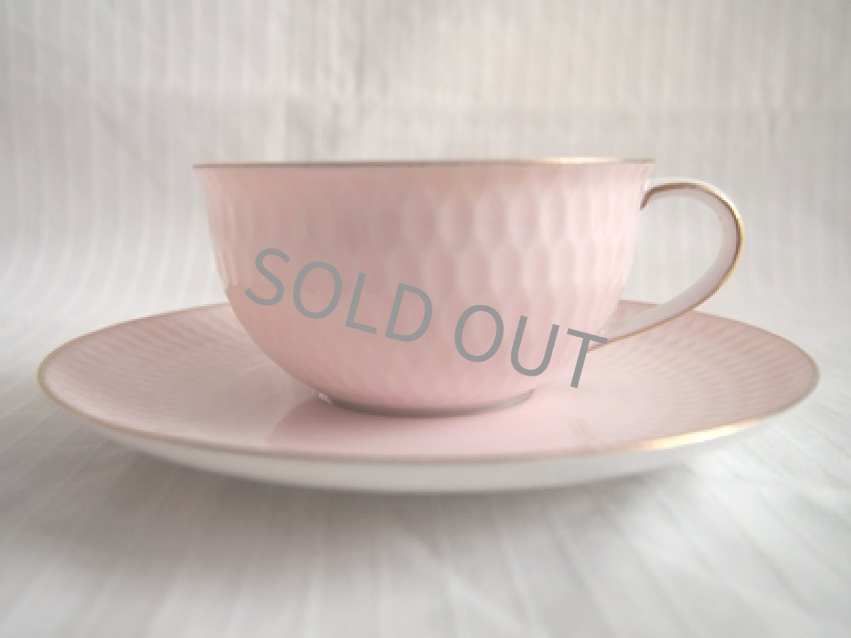 画像4: ノリタケ ダイヤモンドコレクション C&S　金彩ピンク 薄地エンボス (4)