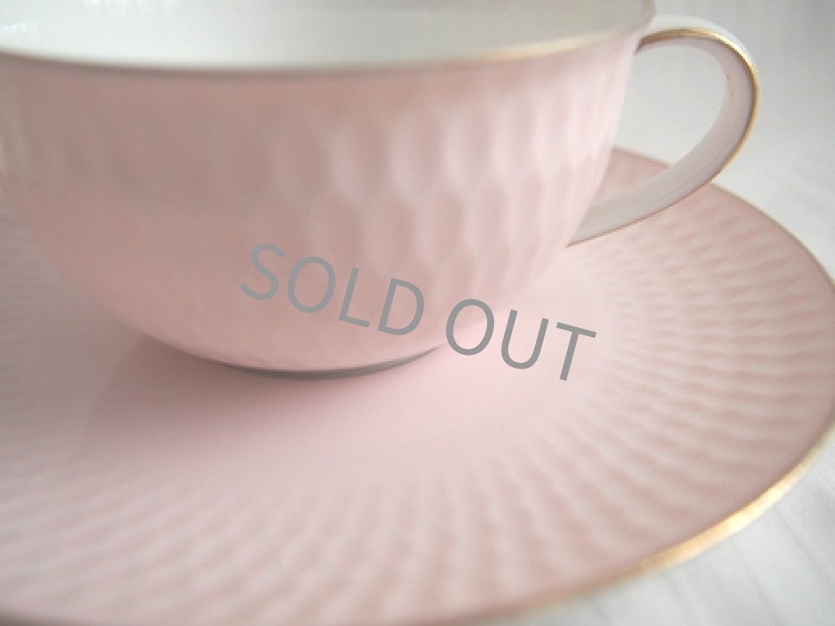 画像5: ノリタケ ダイヤモンドコレクション C&S　金彩ピンク 薄地エンボス (5)