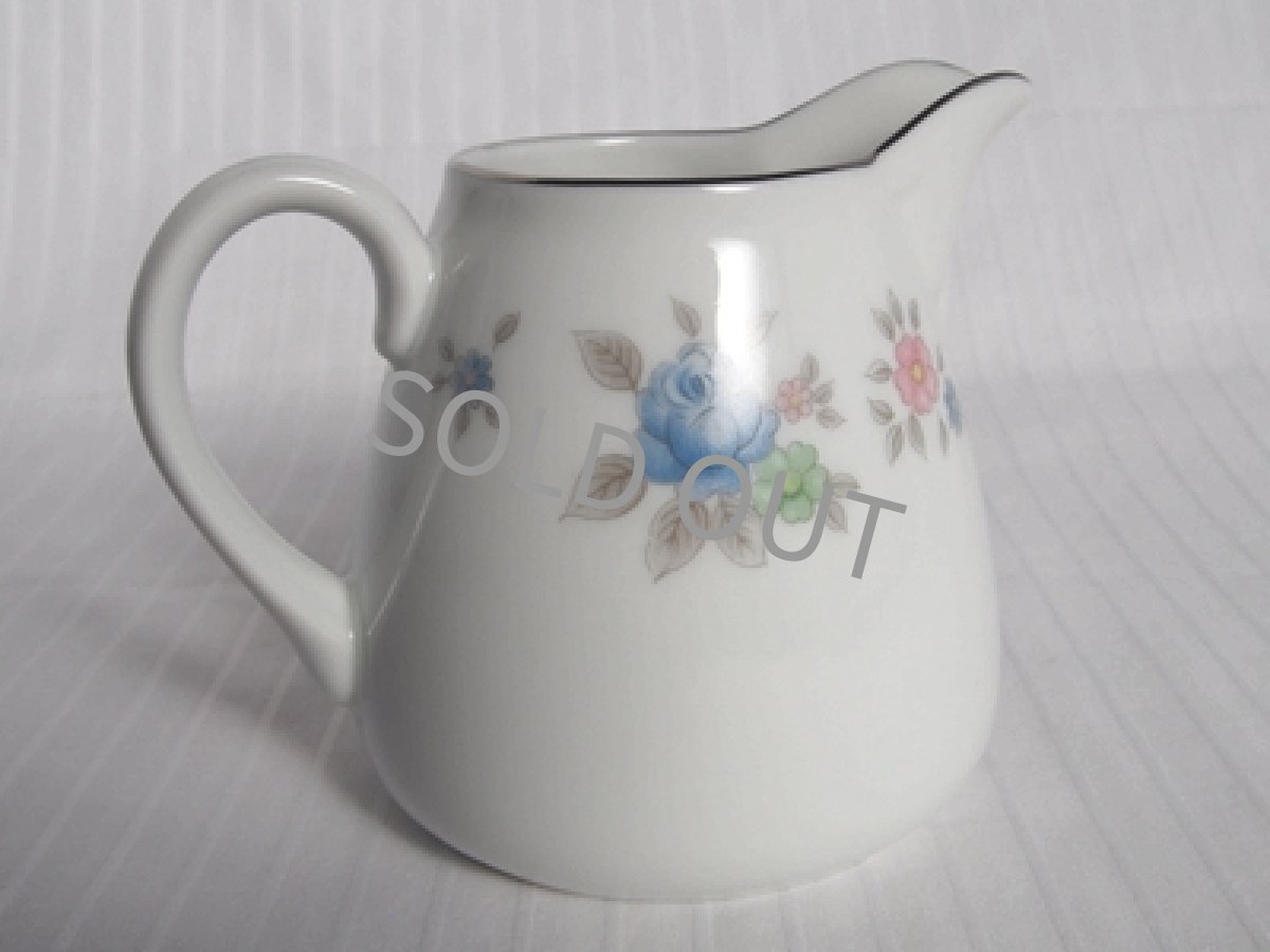 画像5: プレミアノリタケ 早春　ミルクポット　青バラ (5)