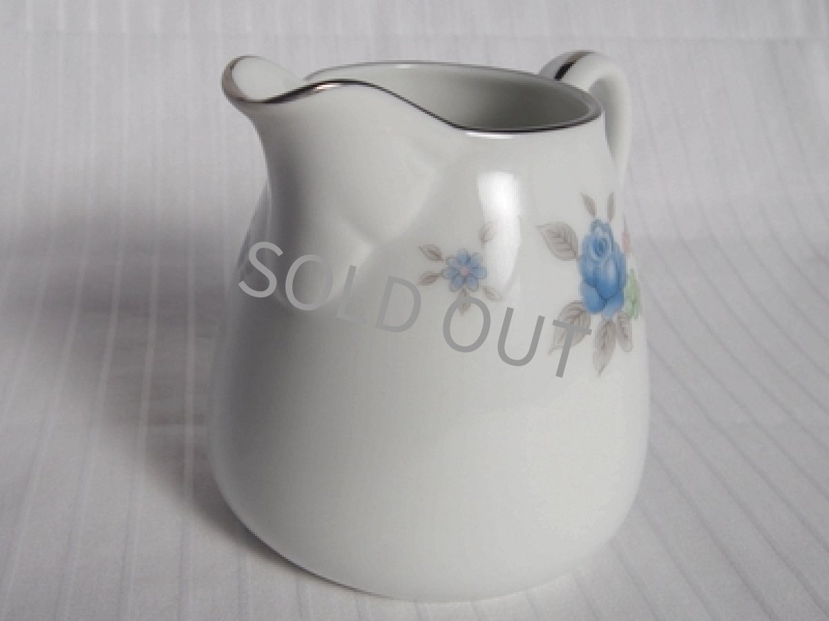 画像2: プレミアノリタケ 早春　ミルクポット　青バラ (2)