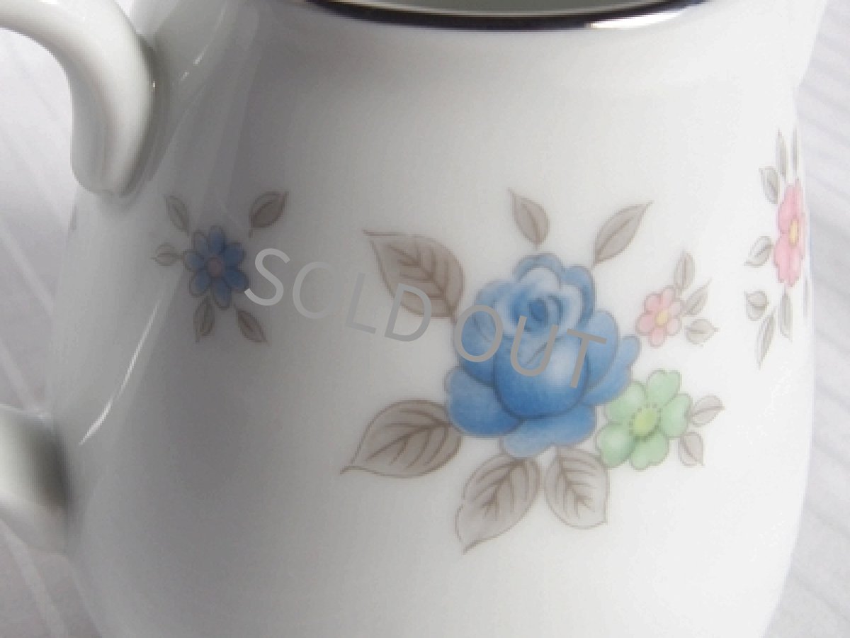 画像8: プレミアノリタケ 早春　ミルクポット　青バラ (8)