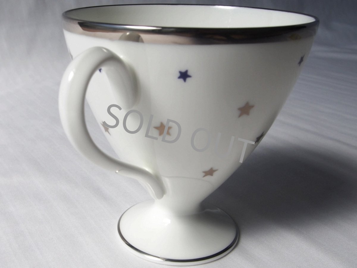 画像2: ノリタケ ボーンチャイナ 脚付きマグカップ　星 (2)