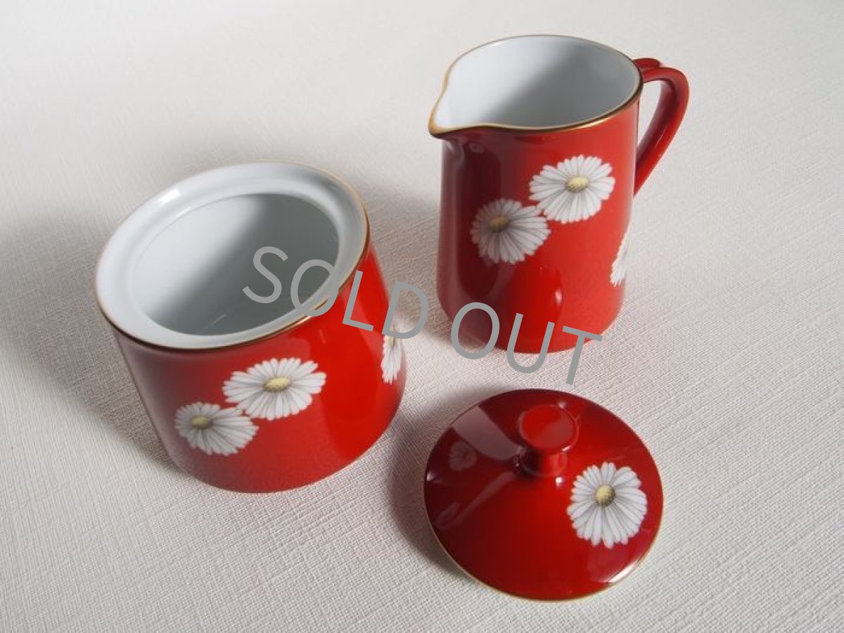 画像14: 【売約済】プレミアノリタケ　朱地白菊のセット  (14)