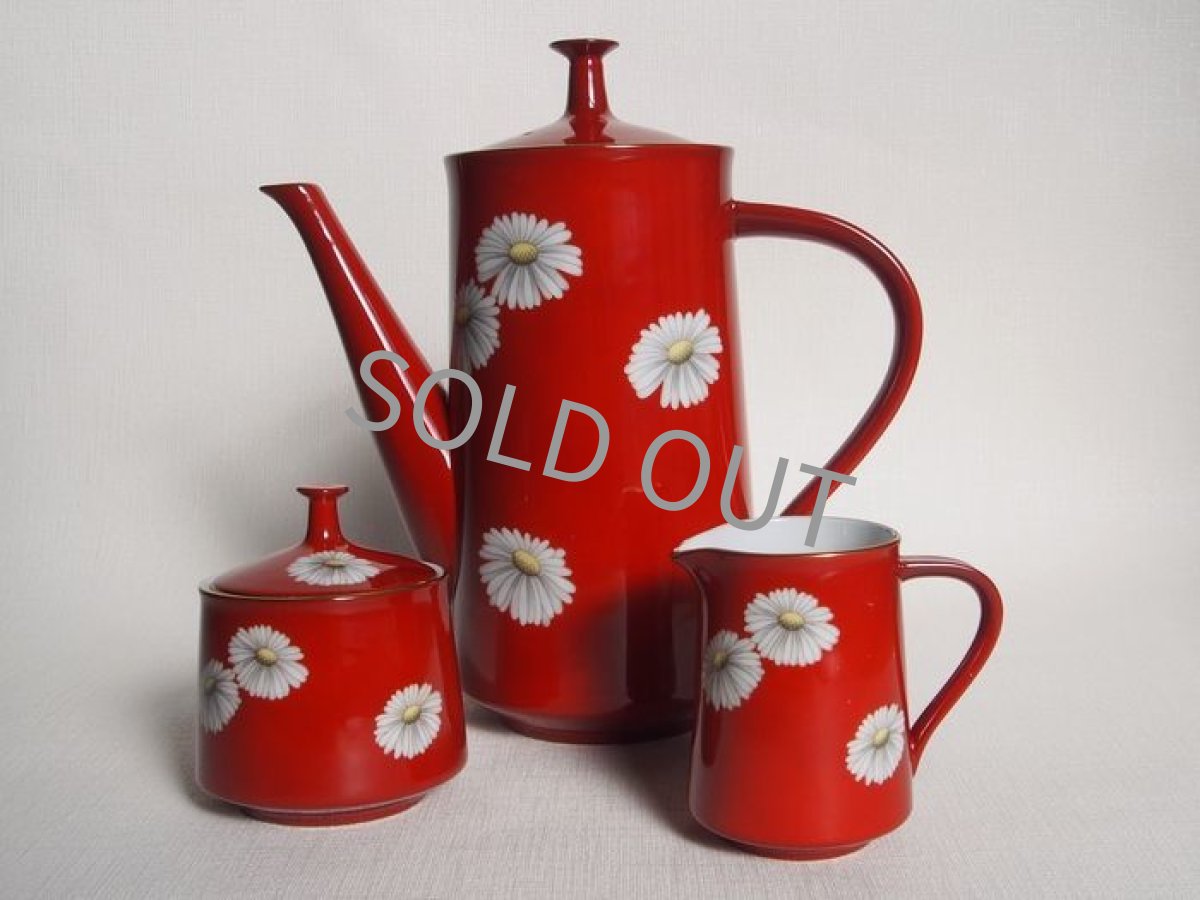 画像2: 【売約済】プレミアノリタケ　朱地白菊のセット  (2)