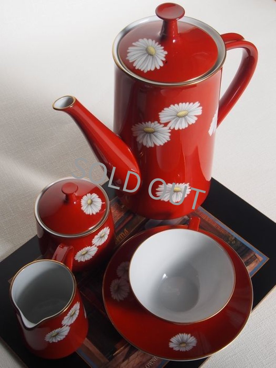 画像18: 【売約済】プレミアノリタケ　朱地白菊のセット  (18)