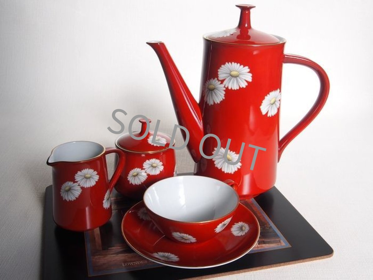 画像17: 【売約済】プレミアノリタケ　朱地白菊のセット  (17)