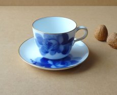 画像11: 大倉陶園 カップ＆ソーサー モーニングカップ ブルーローズ 岡染め (11)