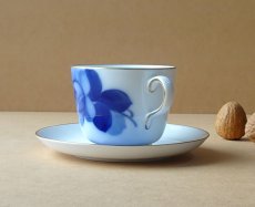 画像3: 大倉陶園 カップ＆ソーサー モーニングカップ ブルーローズ 岡染め (3)