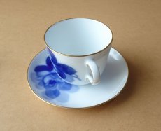 画像7: 大倉陶園 カップ＆ソーサー モーニングカップ ブルーローズ 岡染め (7)