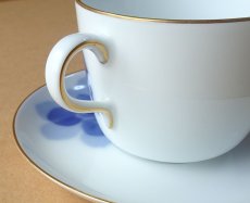 画像9: 大倉陶園 カップ＆ソーサー モーニングカップ ブルーローズ 岡染め (9)
