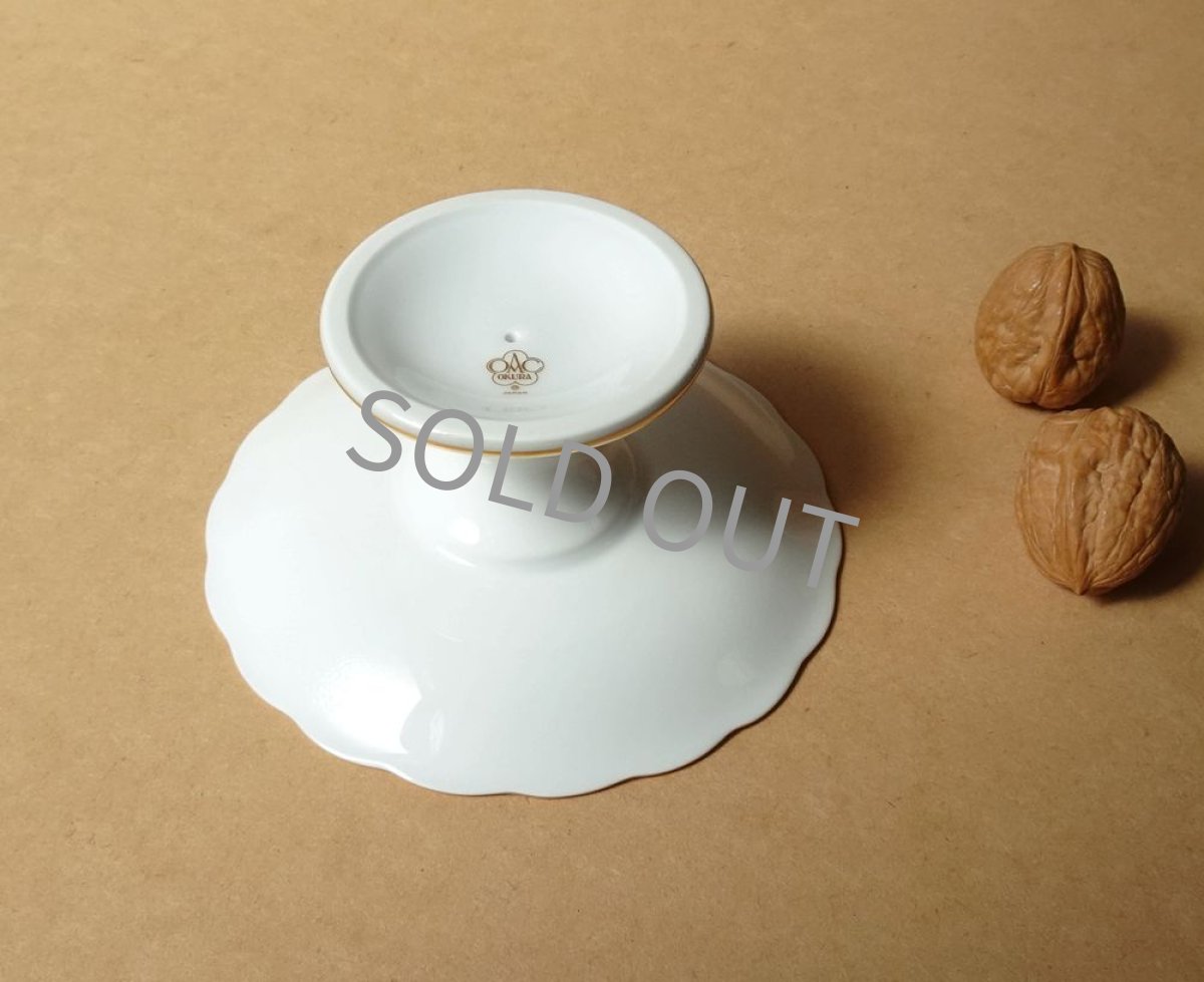 画像14: 大倉陶園　小さなコンポート　ブルーローズ 岡染め 14cm (14)