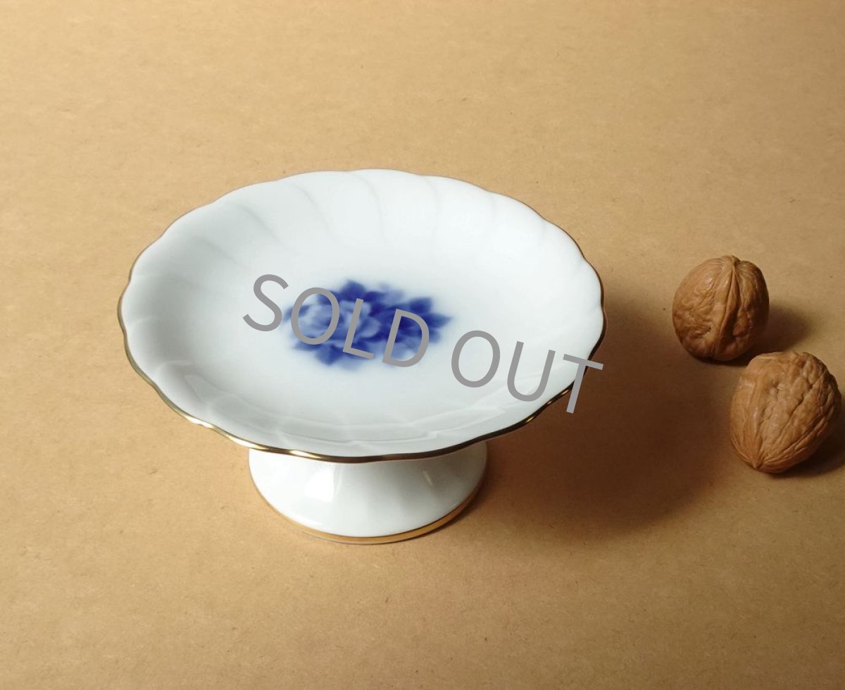 画像15: 大倉陶園　小さなコンポート　ブルーローズ 岡染め 14cm (15)