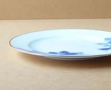 画像14: 大倉陶園 ケーキ皿 ブルーローズ 岡染め 20cm (14)