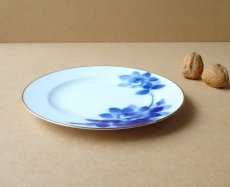 画像8: 大倉陶園 ケーキ皿 ブルーローズ 岡染め 20cm (8)