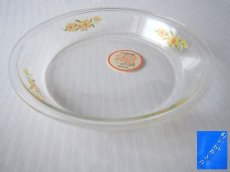 画像4: レトロ パイレックス　岩城硝子 パイ皿 ひまわり 日本製 20.5cm (4)