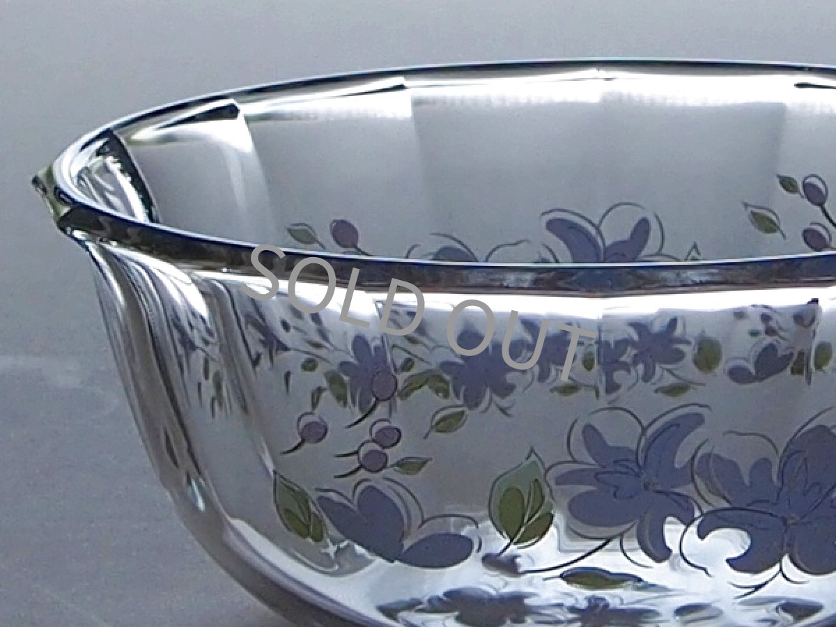 画像6: パイレックス　耐熱ボール 中 紫花 日本製 21.5cm (6)