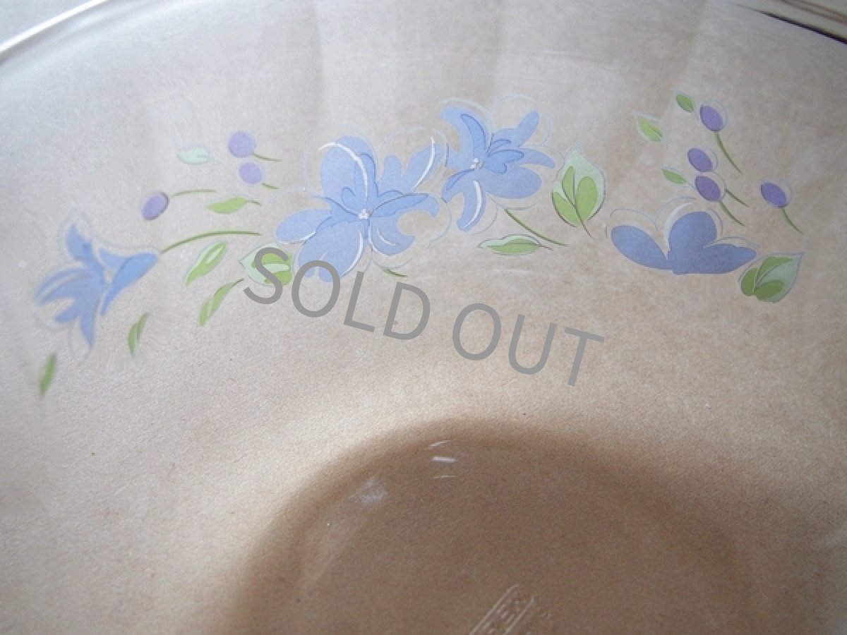 画像3: パイレックス　耐熱ボール 中 紫花 日本製 21.5cm (3)