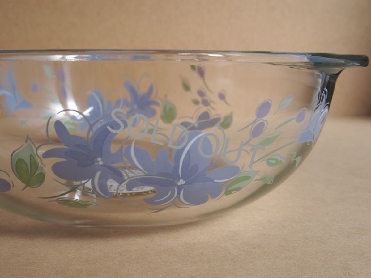 画像8: パイレックス 岩城硝子　耐熱キャセロール 中 日本製 19cm(8) 紫花 (8)