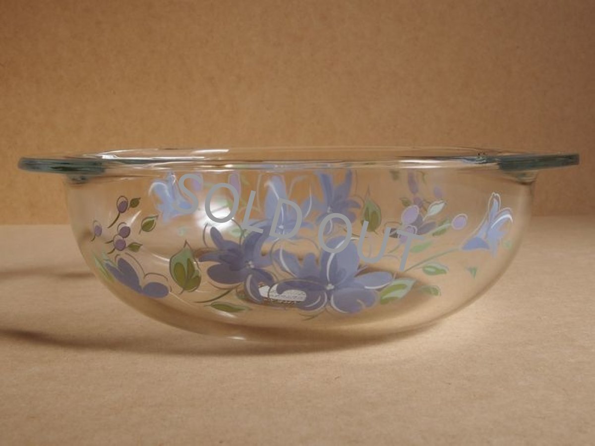 画像7: パイレックス 岩城硝子　耐熱キャセロール 中 日本製 19cm(8) 紫花 (7)