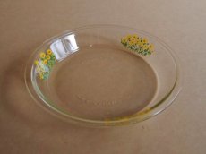 画像8: レトロ パイレックス 岩城硝子　パイ皿 黄花 日本製 20.5cm (8)