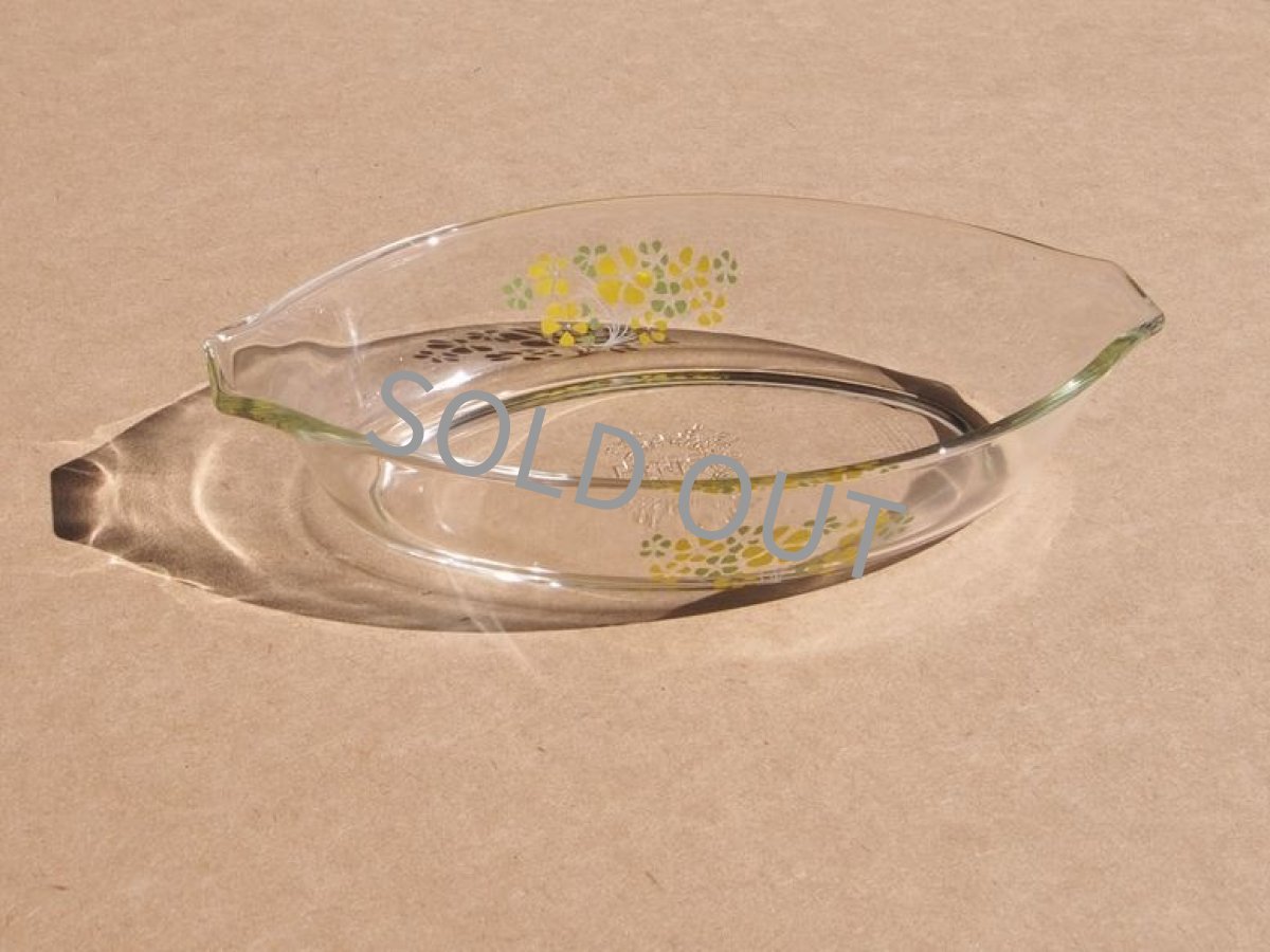 画像10: レトロ パイレックス 耐熱グラタン皿 日本製 19cm(1) 黄花 (10)