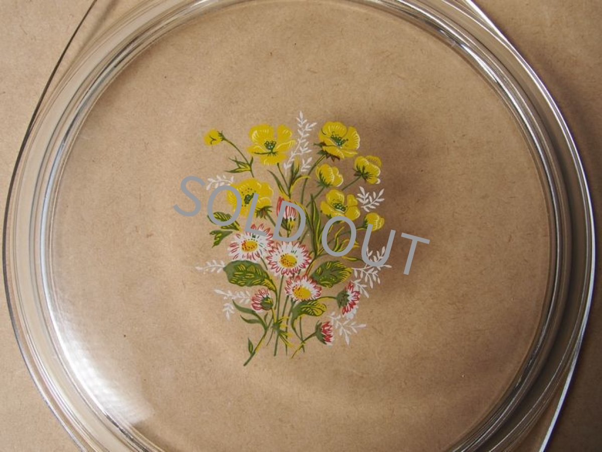 画像12: レトロ パイレックス キャセロール 中 ブーケ 日本製 19cm(10) (12)