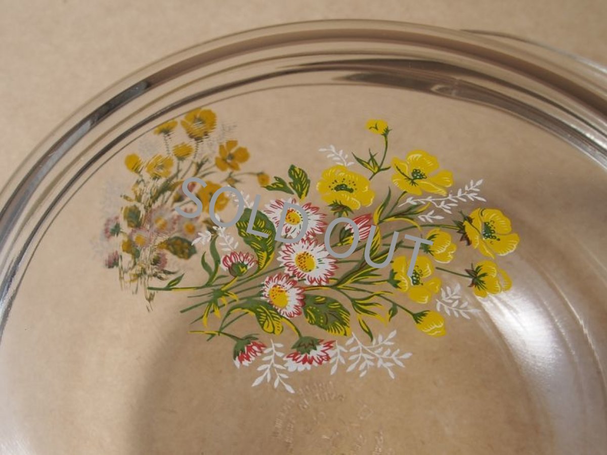 画像8: レトロ パイレックス キャセロール 中 ブーケ 日本製 19cm(10) (8)