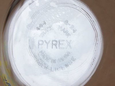 画像1: レトロ パイレックス 耐熱カスタードカップ 中 黄花 日本製 11cm
