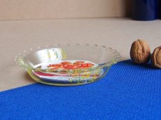 画像2: レトロ パイレックス　耐熱ふち飾り皿 小 15cm 黄花 日本製 (2)