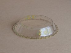 画像11: レトロ パイレックス　耐熱ふち飾り皿 小 15cm 黄花 日本製 (11)