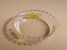 画像7: レトロ パイレックス　耐熱ふち飾り皿 小 15cm ひまわり 日本製 (7)