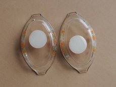 画像10: レトロ パイレックス 耐熱グラタン皿 2枚セット メリーフラワー 日本製 19cm (10)