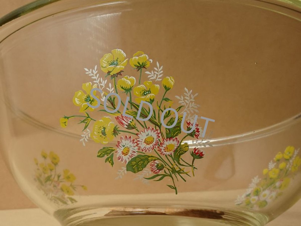 画像11: 【ご予約品】レトロ パイレックス 岩城硝子 ボウル 大 ブーケ 日本製 22.5cm (11)