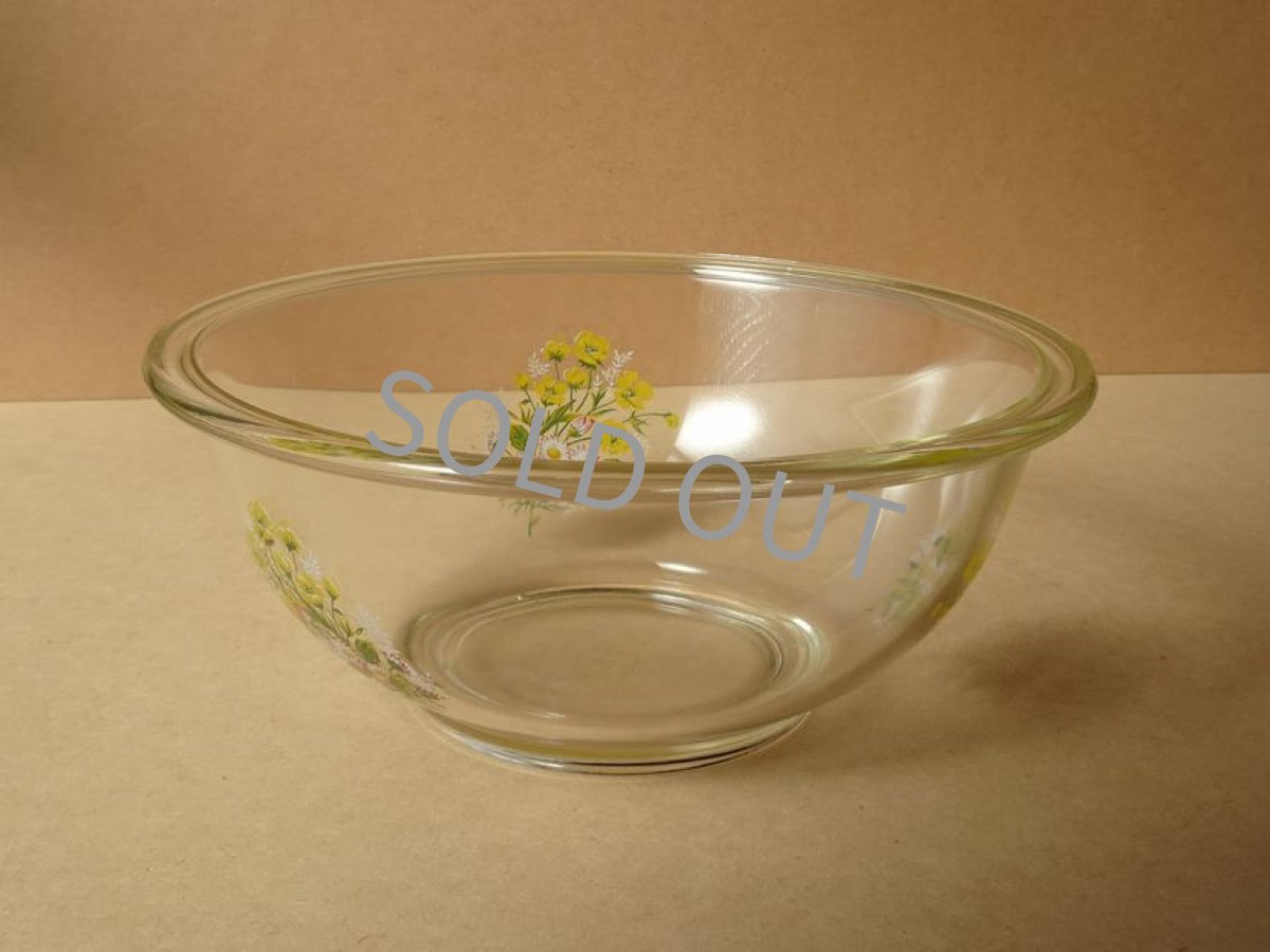 画像12: 【ご予約品】レトロ パイレックス 岩城硝子 ボウル 大 ブーケ 日本製 22.5cm (12)
