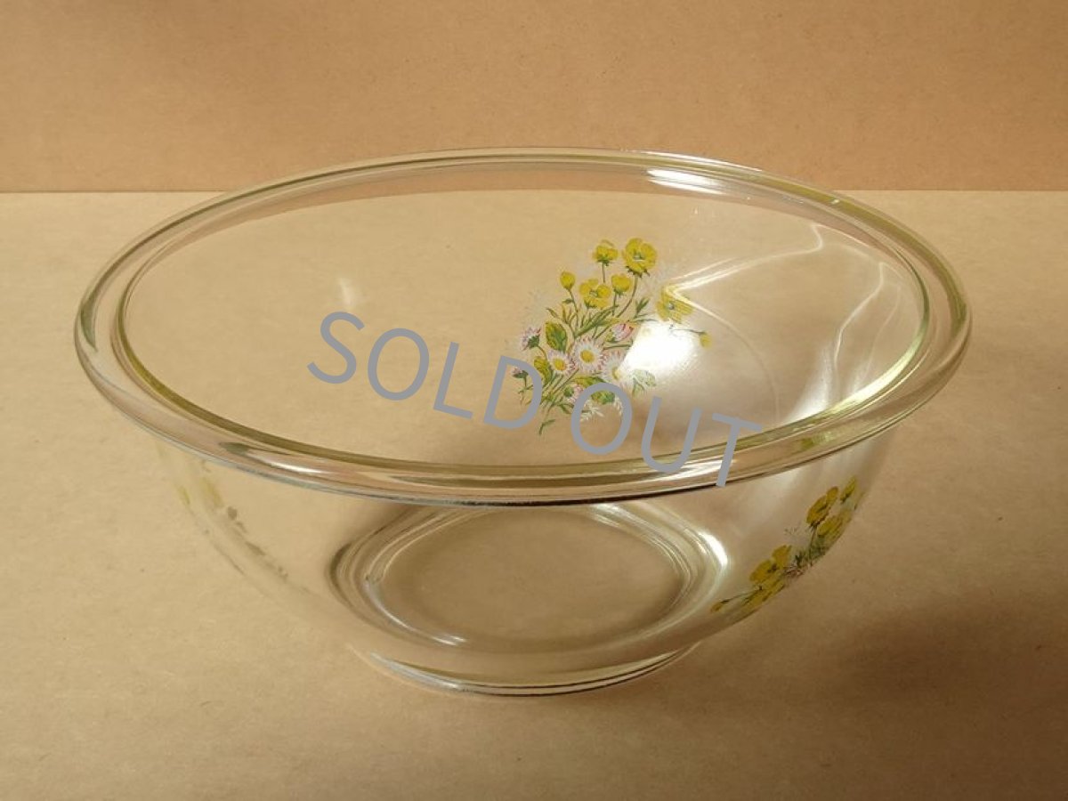画像4: 【ご予約品】レトロ パイレックス 岩城硝子 ボウル 大 ブーケ 日本製 22.5cm (4)