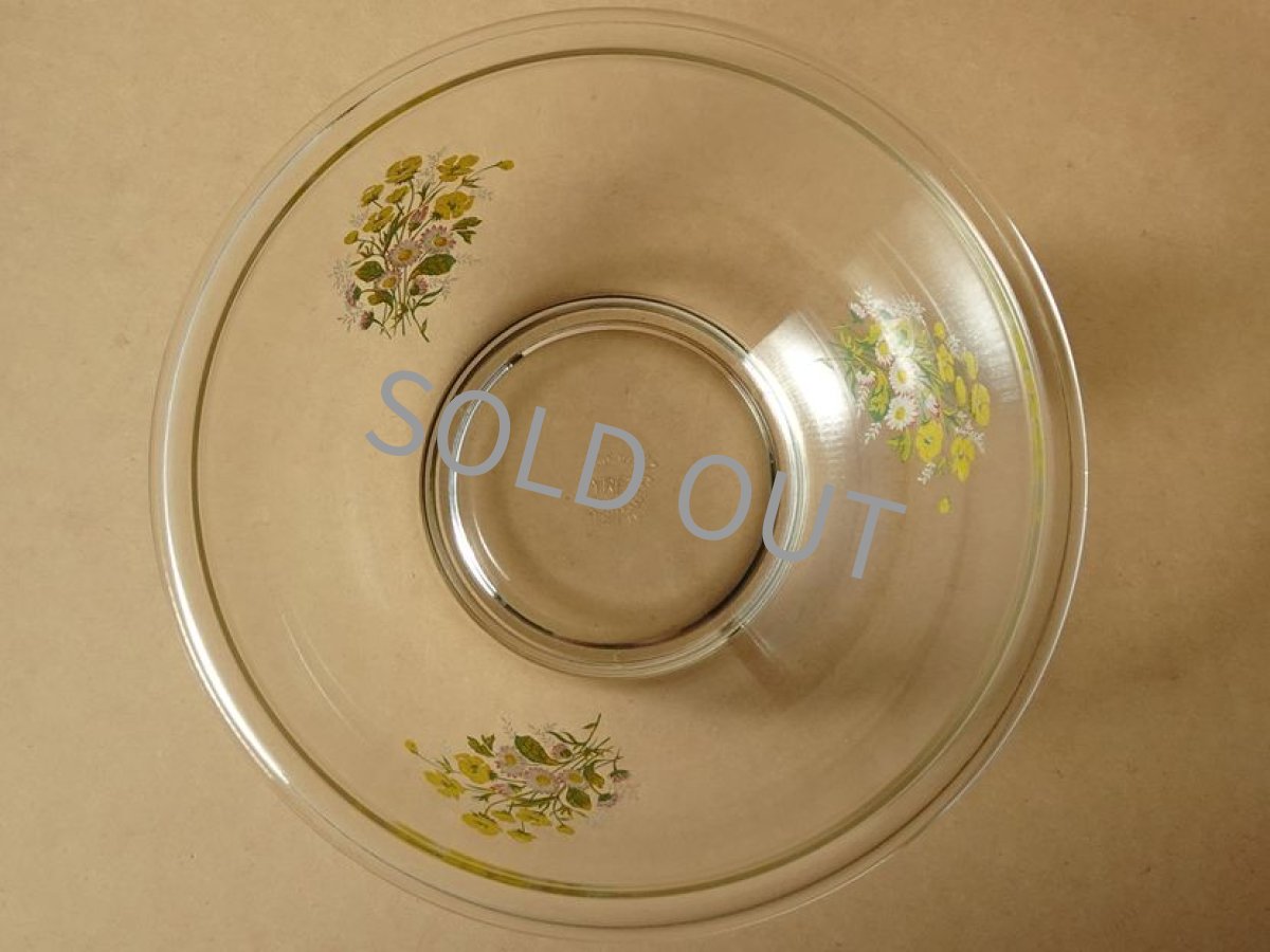 画像6: 【ご予約品】レトロ パイレックス 岩城硝子 ボウル 大 ブーケ 日本製 22.5cm (6)