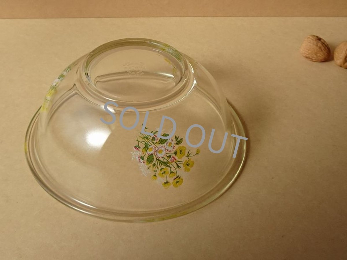 画像10: 【ご予約品】レトロ パイレックス 岩城硝子 ボウル 大 ブーケ 日本製 22.5cm (10)